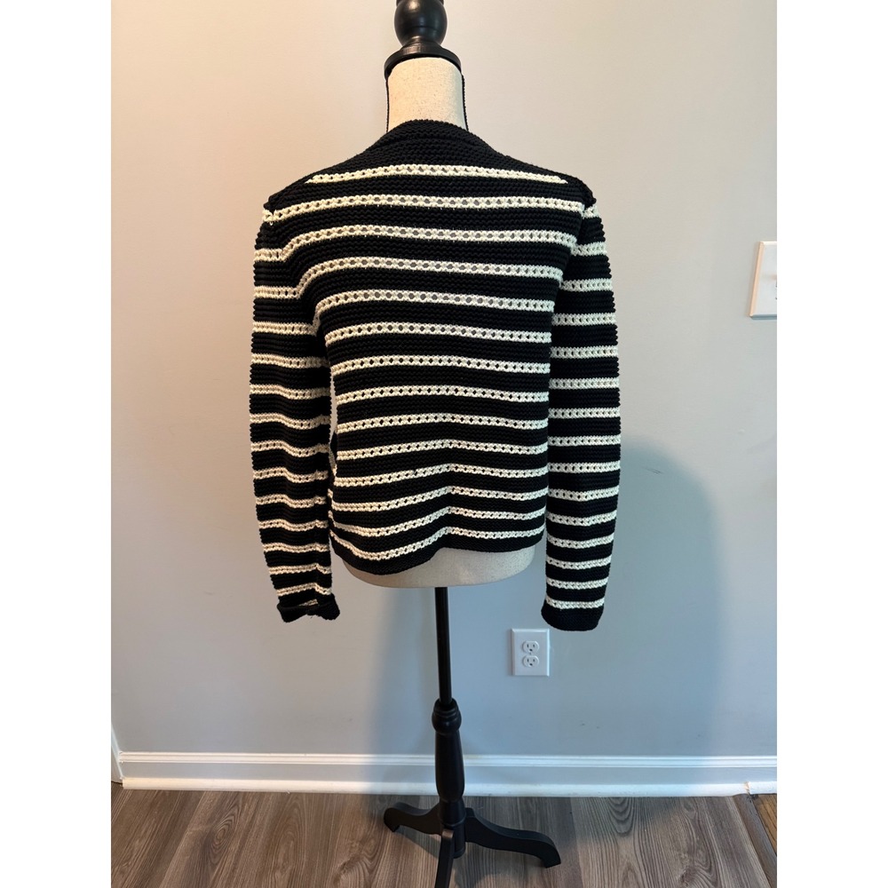 Alex Mill Hailey Women's Striped Knit Cardigan Navy Button Front Size Small - Picture 5 of 7
